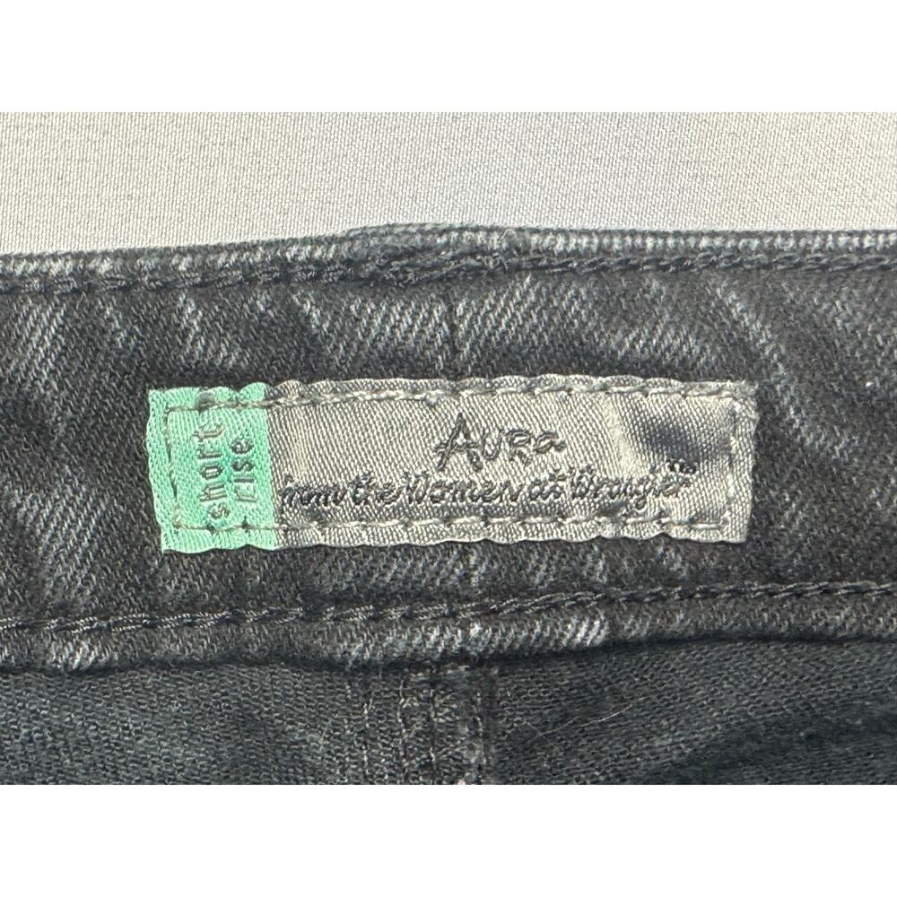 Aura by Wrangler Women's Short Rise Straight Leg Black Jean -Size 10P (32x28.5)* - Picture 4 of 6